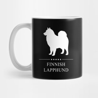 Finnish Lapphund Dog White Silhouette Mug